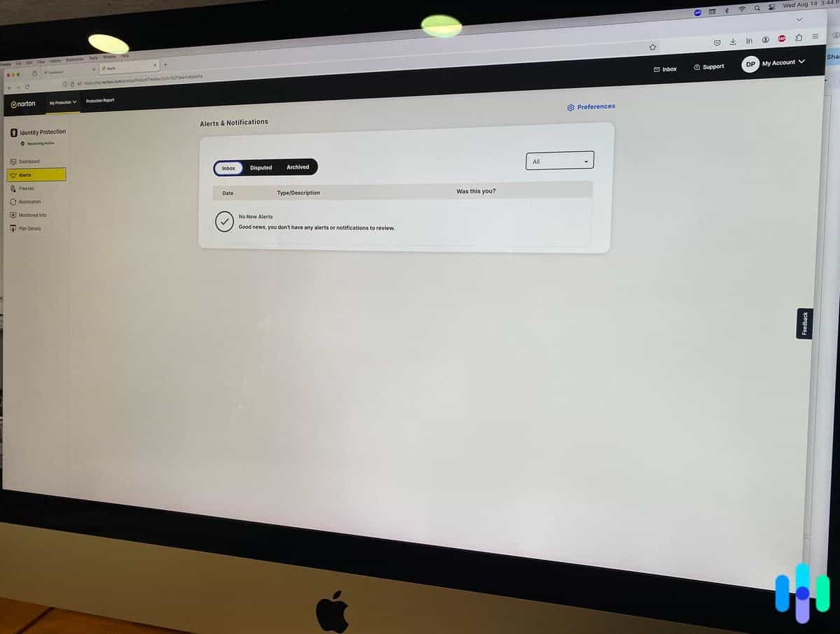 LifeLock Mobile App Interface